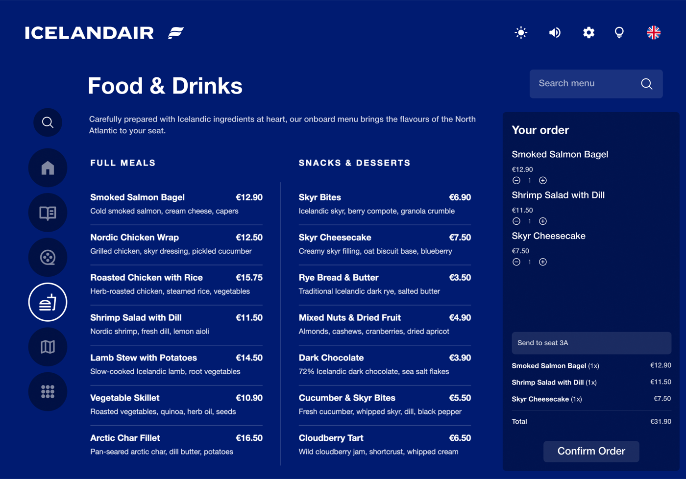 Browse menu